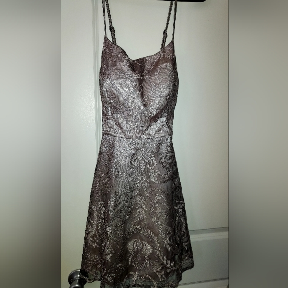 Rose gold homecoming dress size 13